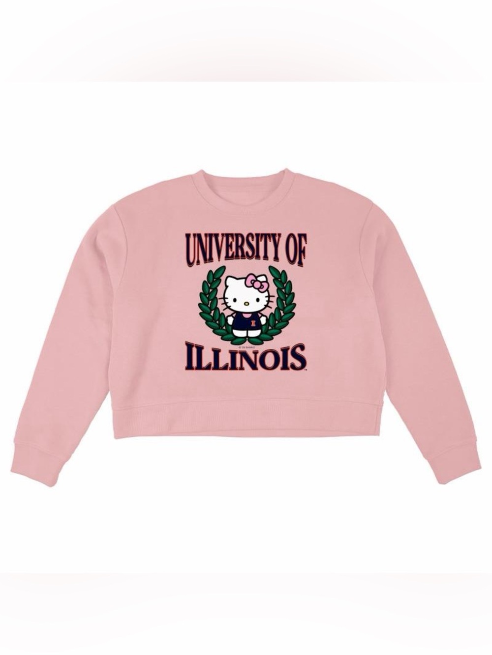 Illinois Hello Kitty Sanrio Two Ways Womens Midi Crew Sweater Sweatshirt